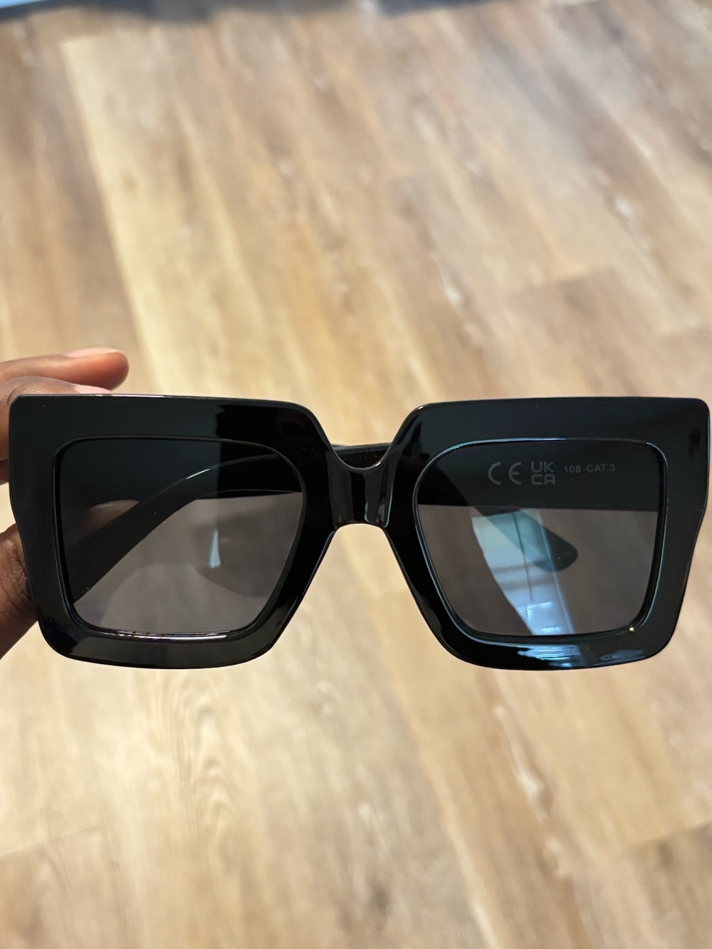 Black Oversized Square Sunglasses for Women